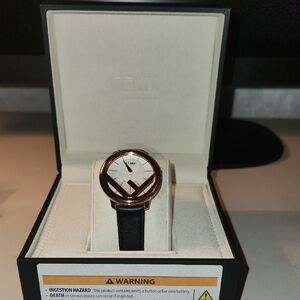 Fendi Gold and Black Luxury Watch